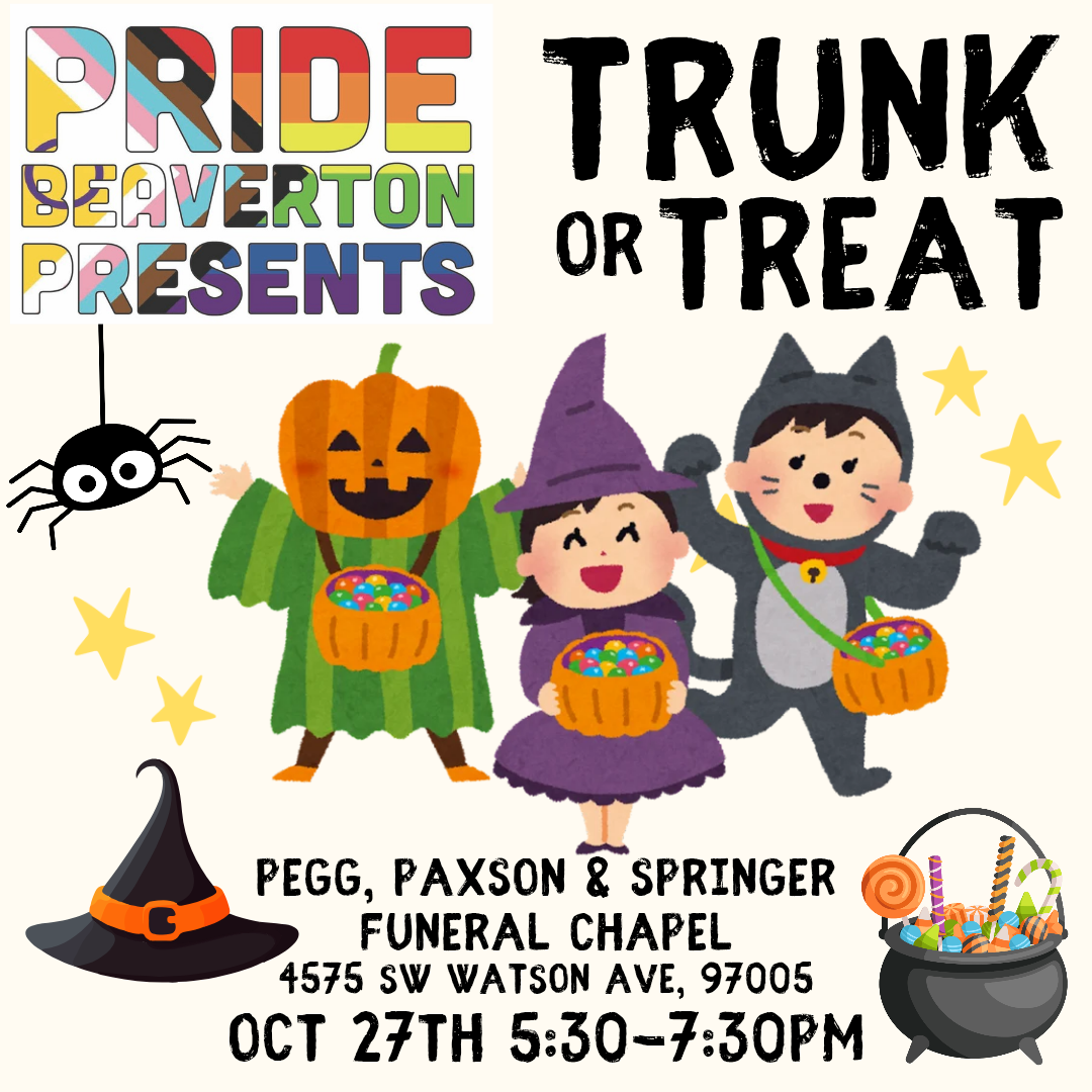 Pride Beaverton's 2nd Annual Trunk or Treat